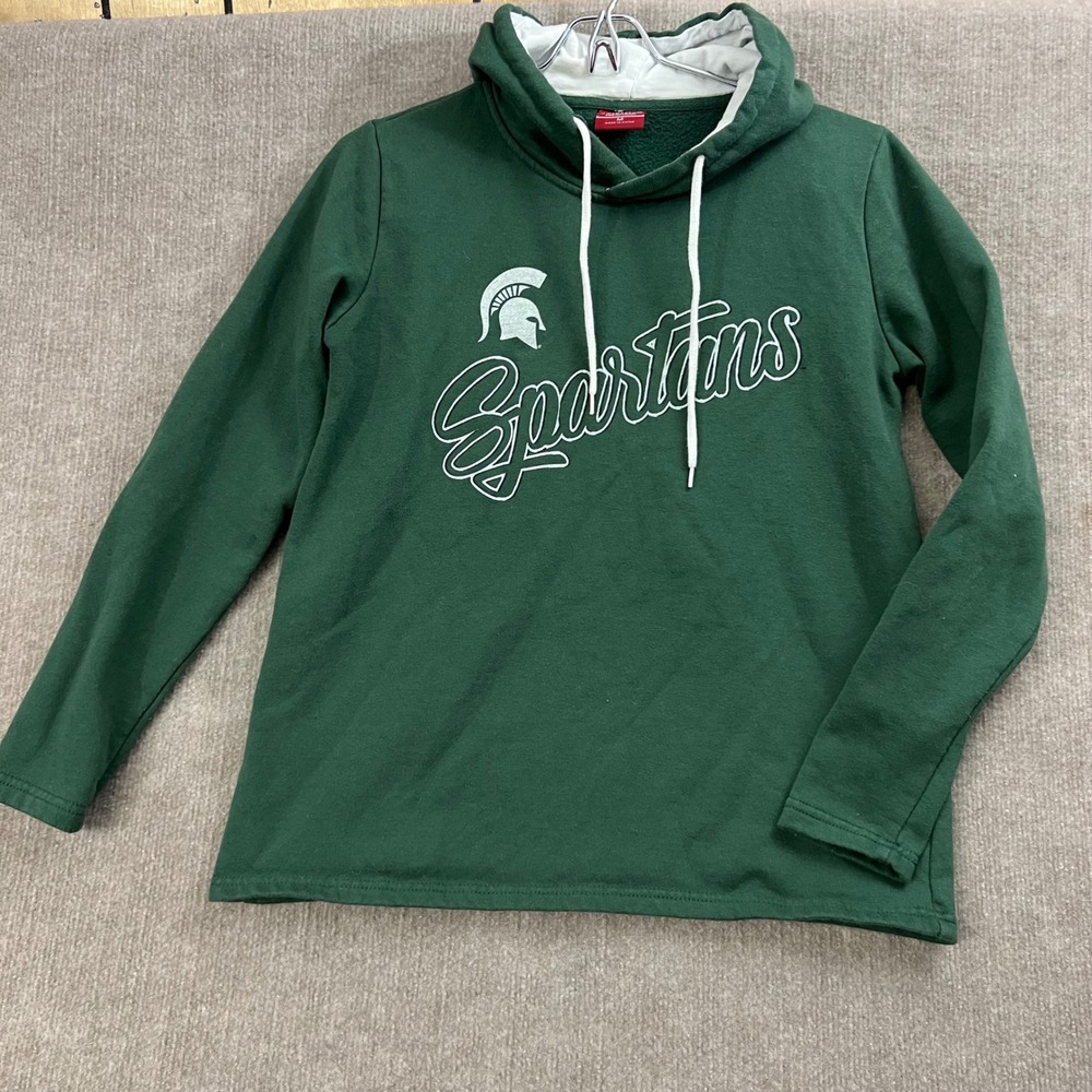 Colosseum Spartans Michigan State Green Hoodie Sweatshirt Pullover Size M